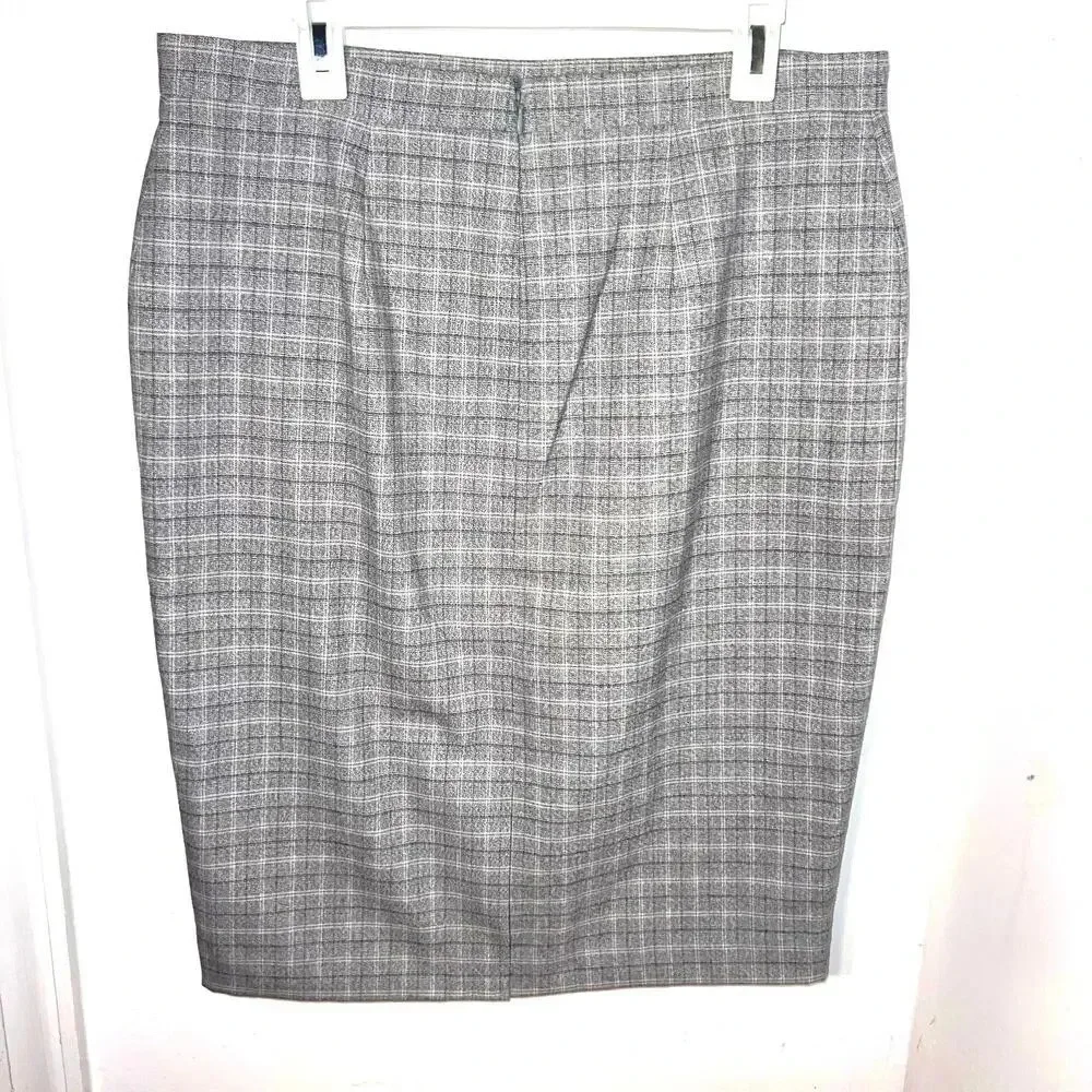 The Tall High Waist Seamed‎ Lined Career,Office  Pencil Skirt in Plaid